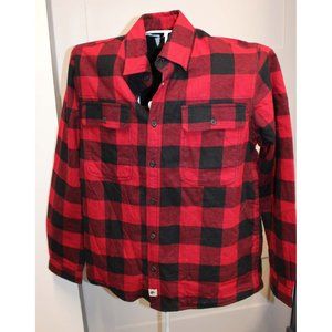 BNWT BOSTON TRADERS MENS RED BUFFALO PLAID SHACKET FLANNEL SIZE LARGE